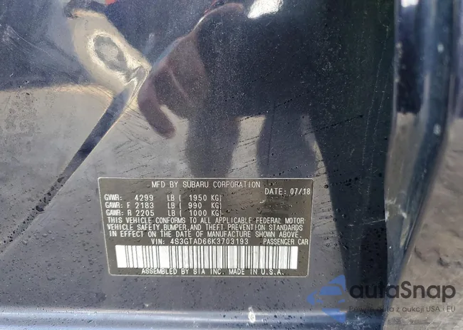 4S3GTAD66K3703193: 99230315