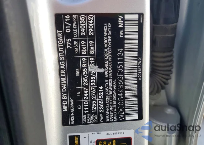 WDC0G4KB6GF051134: 74044155