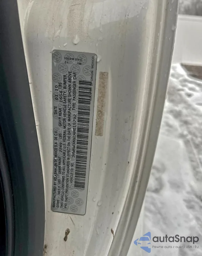 3VWRW3AG2AM015792: 73560005