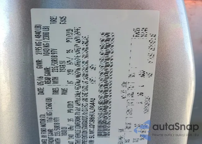 5LMCJ2C98HUL08448: 72854065