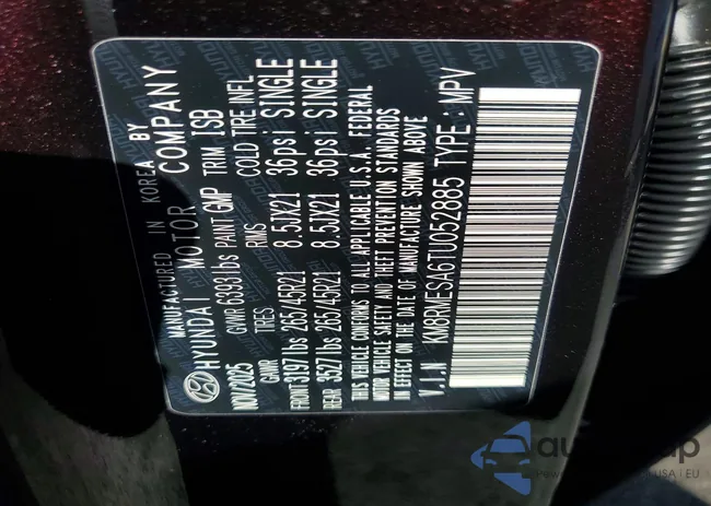 KM8RMESA6TU052885: 75416225