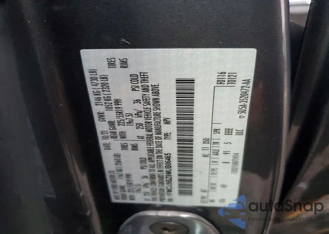 1FMCU9BZ8MUB06465: 99525035