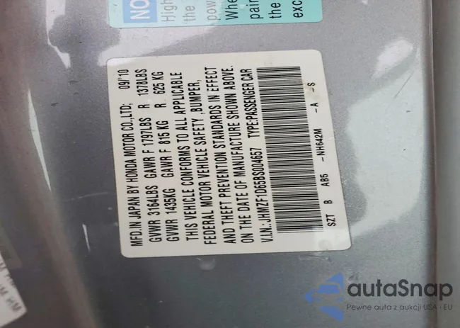 JHMZF1D65BS004657: 97942265