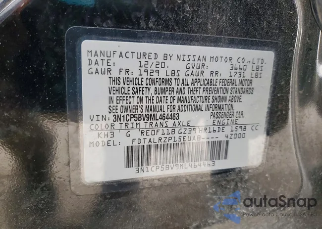 3N1CP5BV9ML464463: 98336085