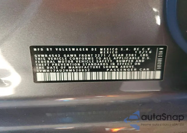 3VWH17AU2HM520832: 73699985