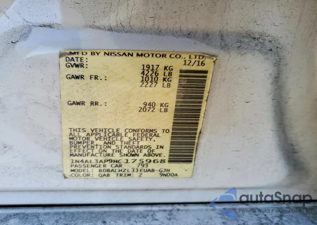 1N4AL3AP9HC175968: 73310895