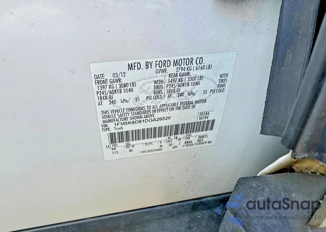 1FM5K8D81DGA26520: 75508935