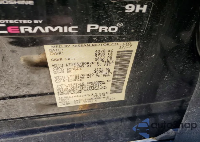 1N6BA1F43JN515548: 99439735