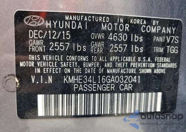 KMHE34L16GA032041: 72850305