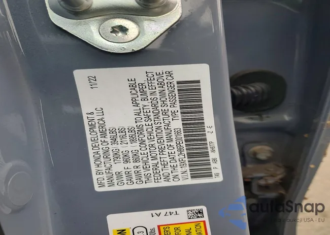 19XFL2H86PE001663: 74242705