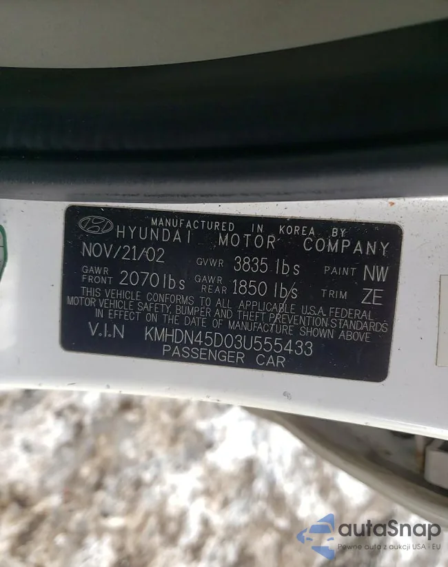 KMHDN45D03U555433: 98641665