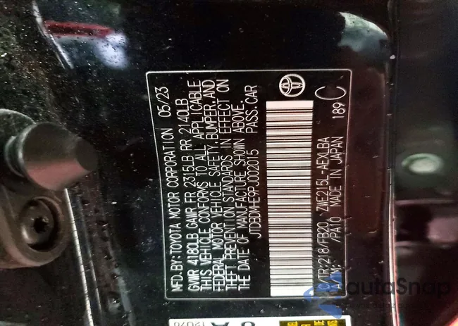 JTDBDMHE9PJ002015: 98882335