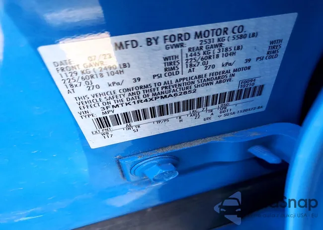 3FMTK1R4XPMA62852: 99994495