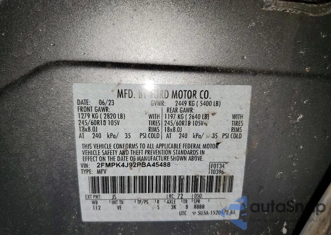 2FMPK4J92PBA45488: 75434135