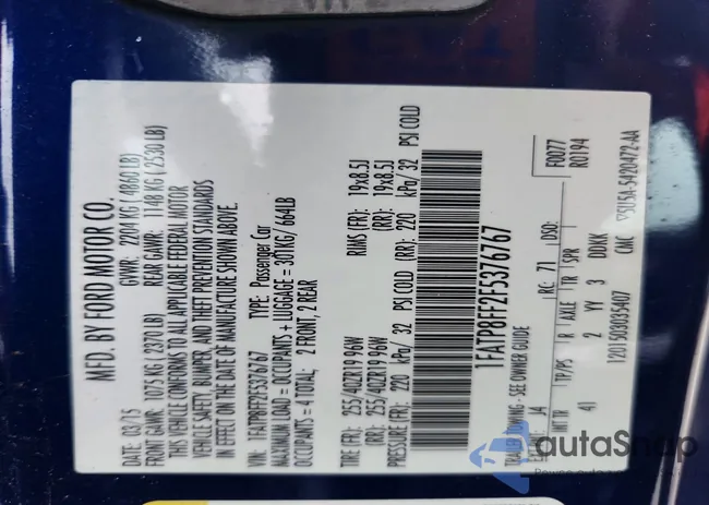 1FATP8FF2F5376767: 98219795