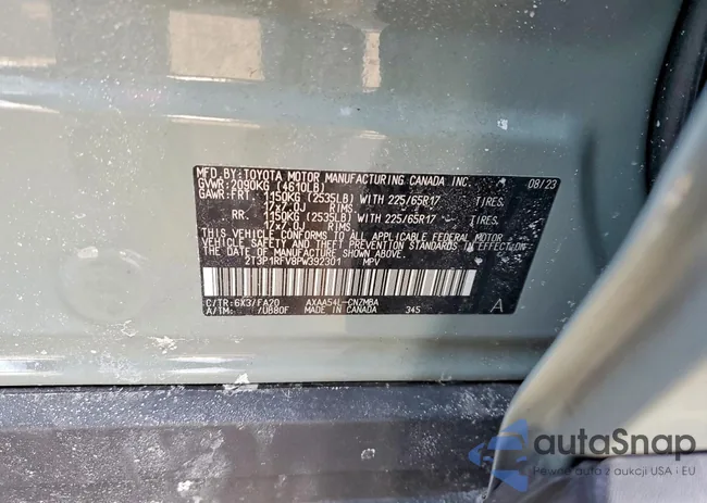 2T3P1RFV8PW392301: 75580155