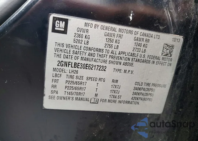 2GNFLBE30E6217232: 98638075