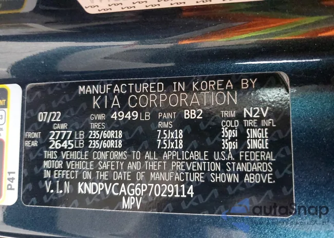 KNDPVCAG6P7029114: 99036395