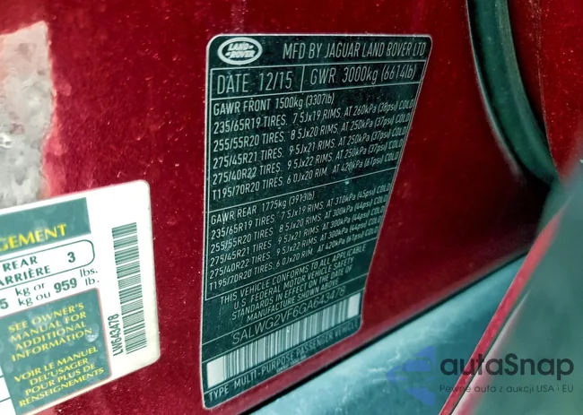 SALWG2VF6GA643478: 72392425