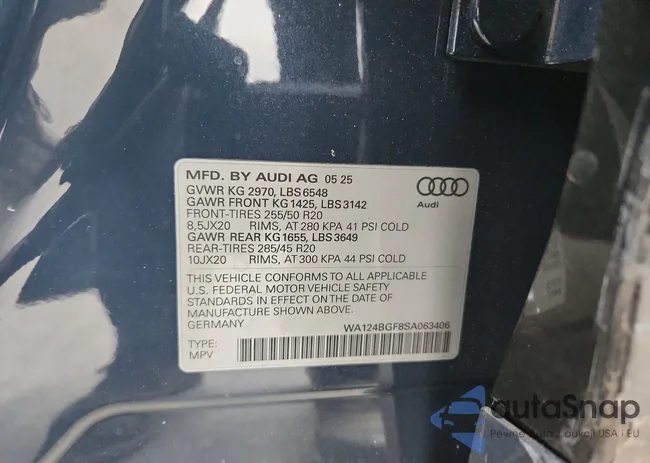 WA124BGF8SA063406: 74087575