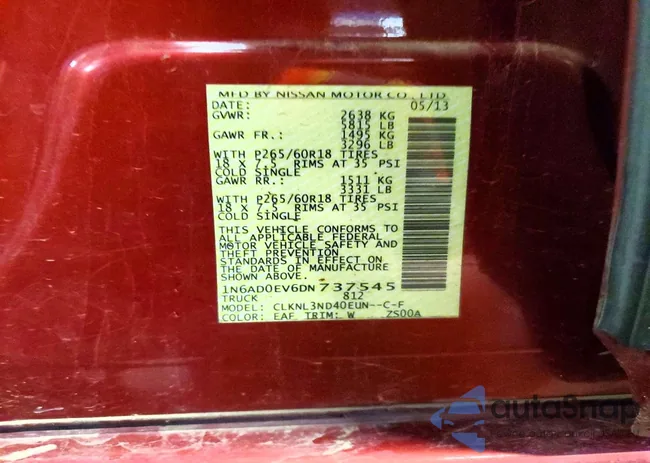 1N6AD0EV6DN737545: 98292895