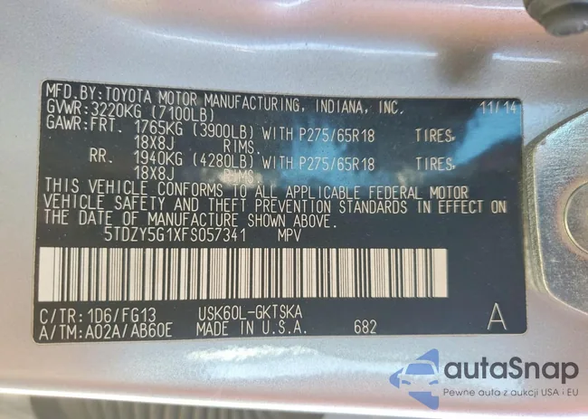 5TDZY5G1XFS057341: 74395985