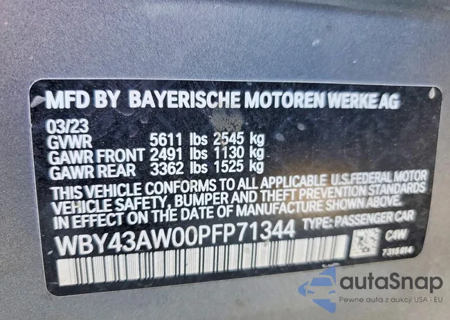 WBY43AW00PFP71344: 72808705