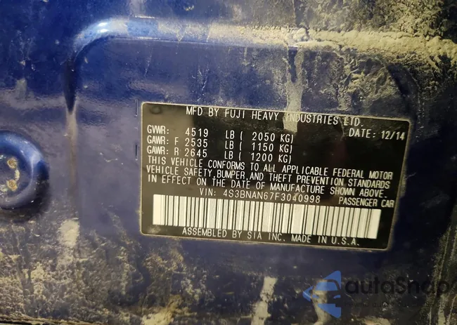 4S3BNAN67F3040998: 99232515