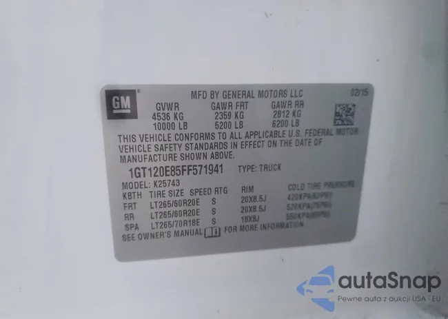 1GT120E85FF571941: 73194815