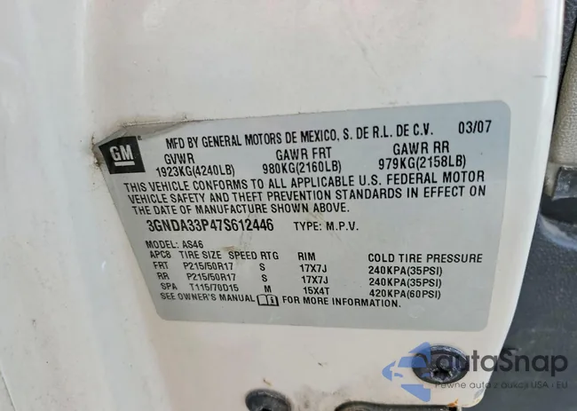 3GNDA33P47S612446: 75412665