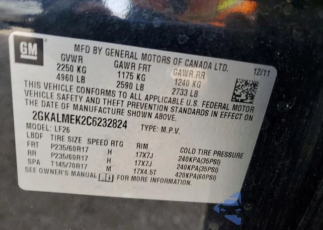 2GKALMEK2C6232824: 74124545