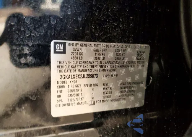 3GKALXEX2JL259673: 74565575