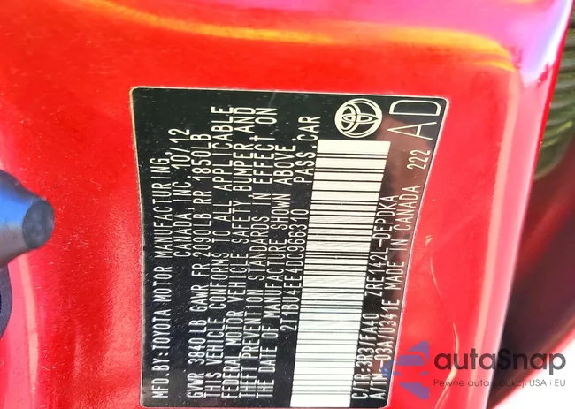 2T1BU4EE4DC966310: 75112245