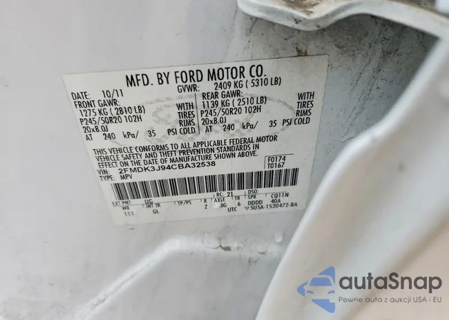 2FMDK3J94CBA32538: 74302005