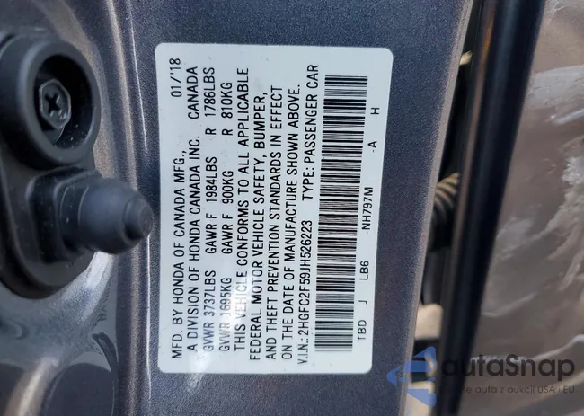 2HGFC2F59JH526223: 73299695