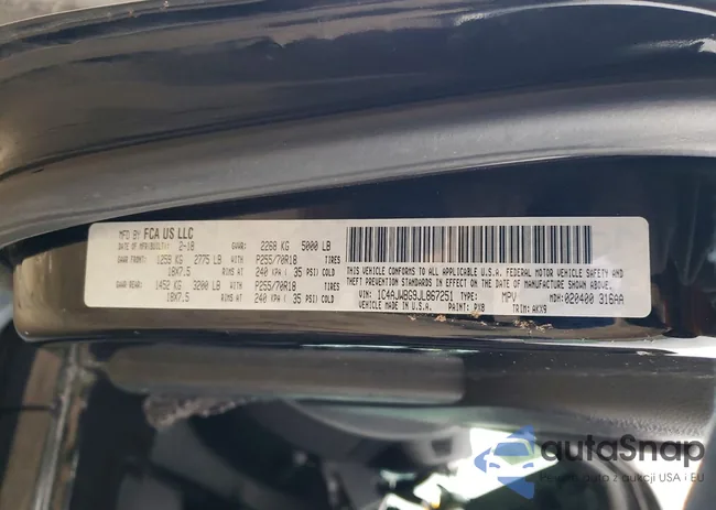 1C4AJWBG9JL867251: 99754915