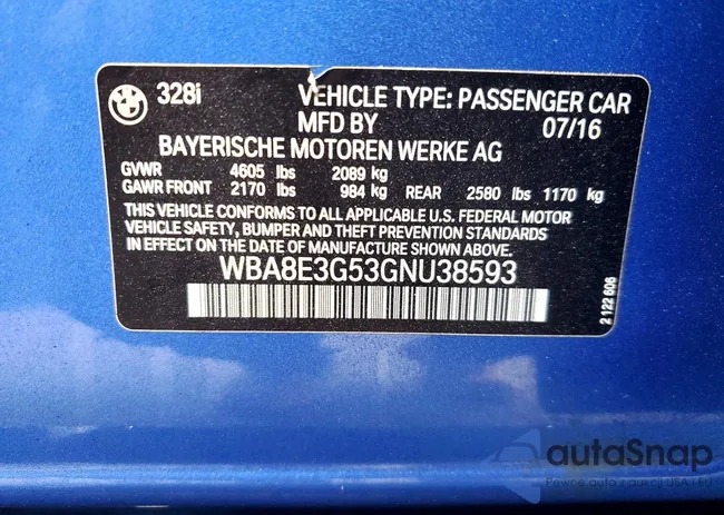 WBA8E3G53GNU38593: 98684005