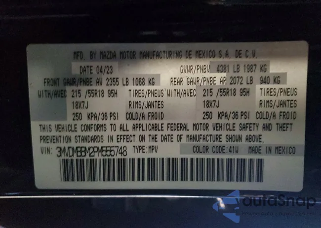 3MVDMBBM2PM555748: 74640315