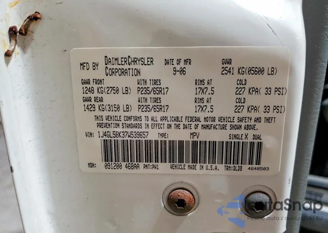 1J4GL58K37W539657: 98407055