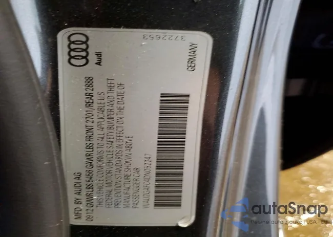 WAU2GAFC4DN052247: 99337765