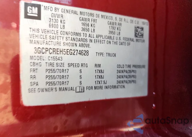 3GCPCREH5EG274628: 99881405