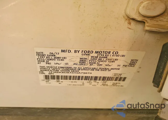 1FM5K8D8XDGA79670: 99844045