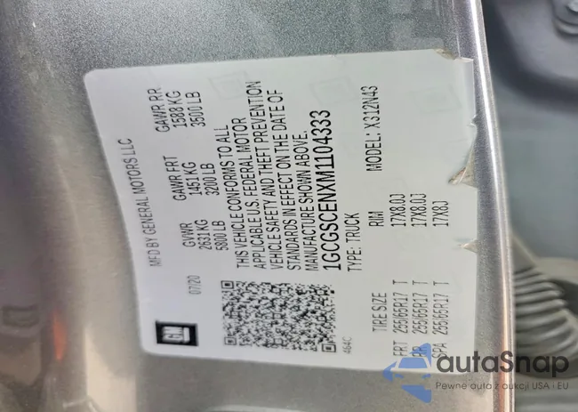 1GCGSCENXM1104333: 72676085