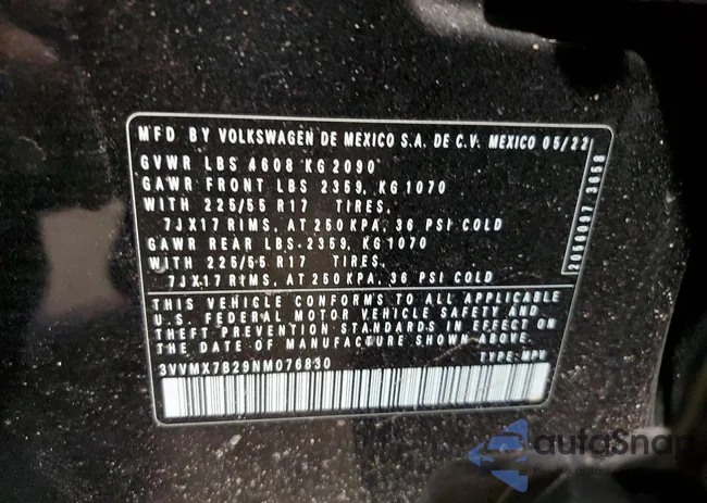 3VVMX7B29NM076830: 74386105