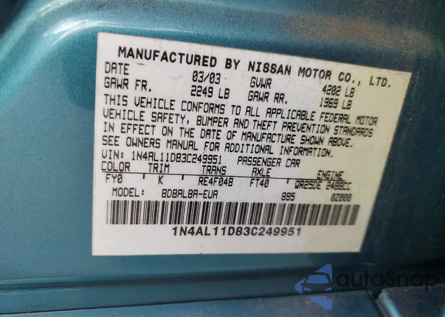 1N4AL11D83C249951: 99869405