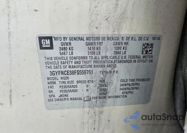 3GYFNCE38FS559761: 73047855