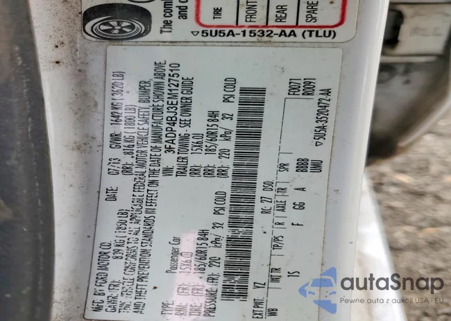 3FADP4BJ3EM127510: 99001985