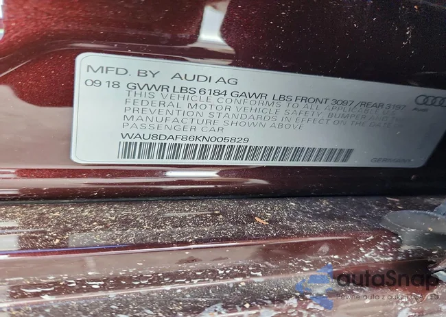 WAU8DAF86KN005829: 73730075