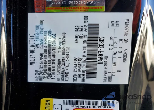 1FA6P8CF8H5333829: 72525505