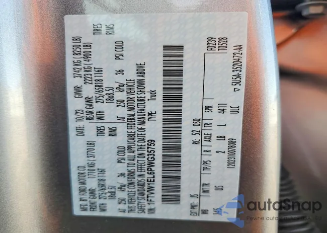 1FTVW1EL6PWG35759: 96964555